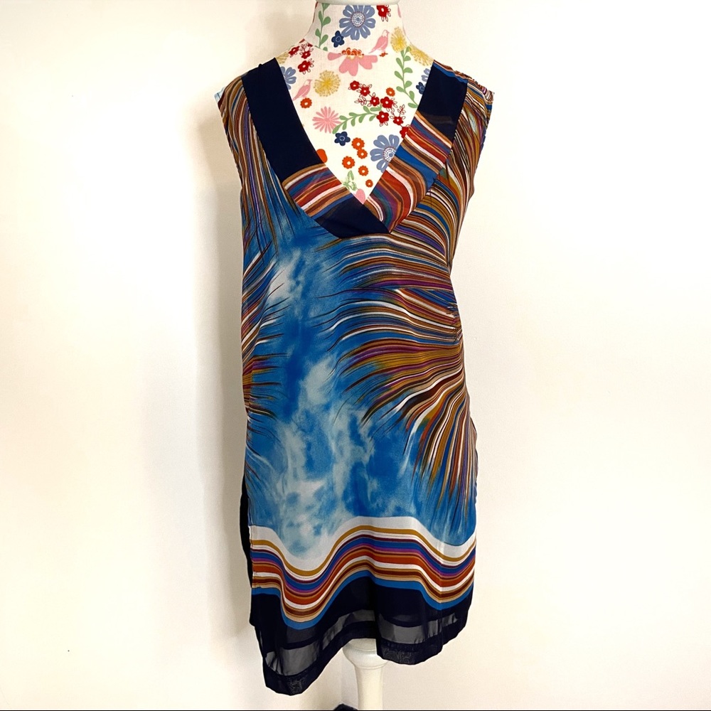 TINY for Anthropologie Bright Colored Tunic Blouse